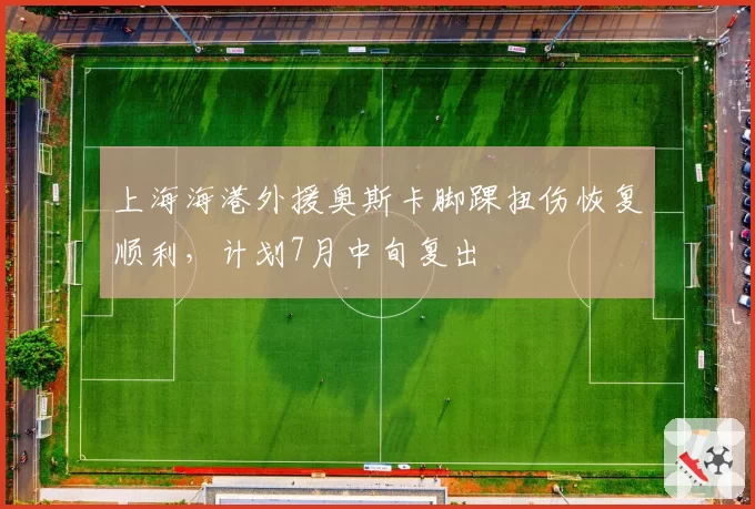 上海海港外援奥斯卡脚踝扭伤恢复顺利，计划7月中旬复出